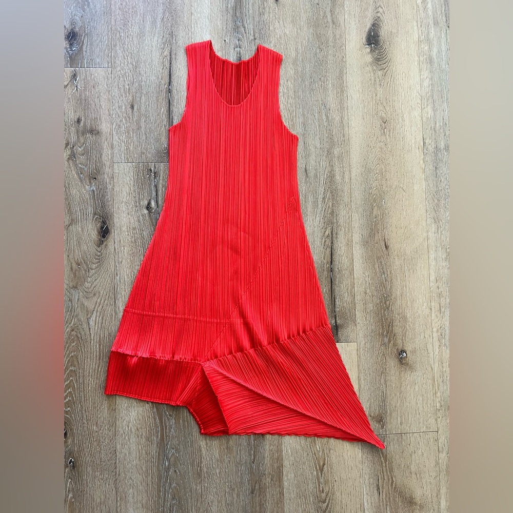 ISSEY MIYAKE PLEATS PLEASE ASYMMETRIC TUNIC TOP